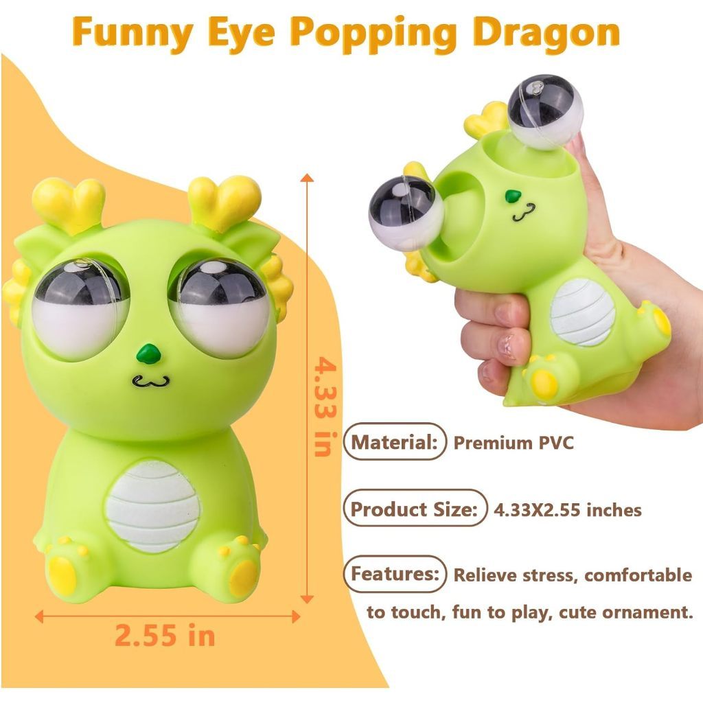 (จัดส่งจากกทม.) ก๊อตจิของเล่นบีบ สกุชชี่บีบตาระเบิด ของเล่นเด้งตา ผ่อนคลายอารมณ์ตึงเครียด - รูปที่ 7