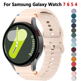 สายซิลิโคนสําหรับ Samsung Galaxy Watch 7 6 5 4 44 มม.40 มม.5Pro 45 มม.6Classic 43 มม.47 มม.