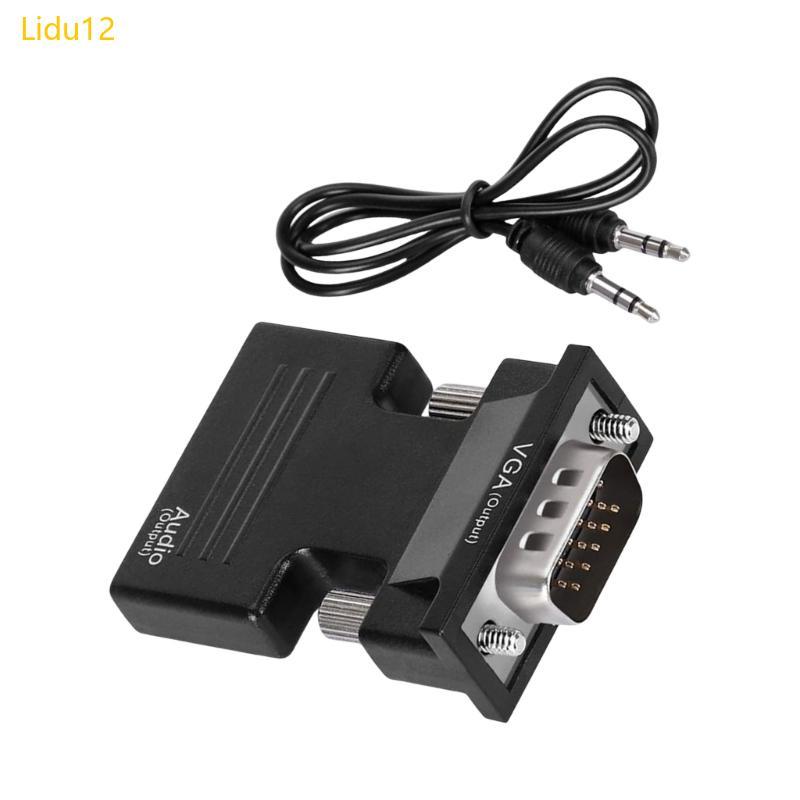 Lidu12 สาย HDTV เป็น VGA HDTV คอมพิวเตอร์เป็น VGA Monitors สายเคเบิลหญิงกับชายสําหรับคอมพิวเตอร์