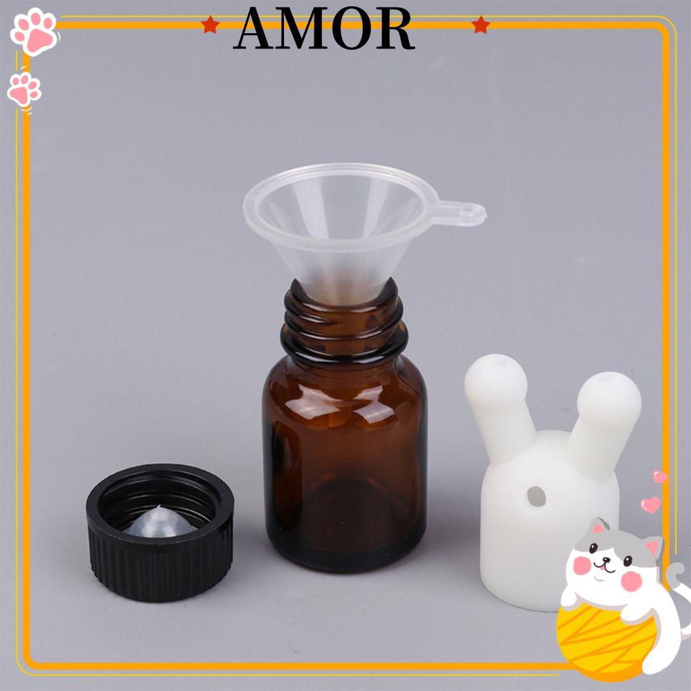 AMOR Essential Oil Inhaler Cap, Mini Double Hole Perfume Inhaler, Plastic Leakproof Essential Oil In