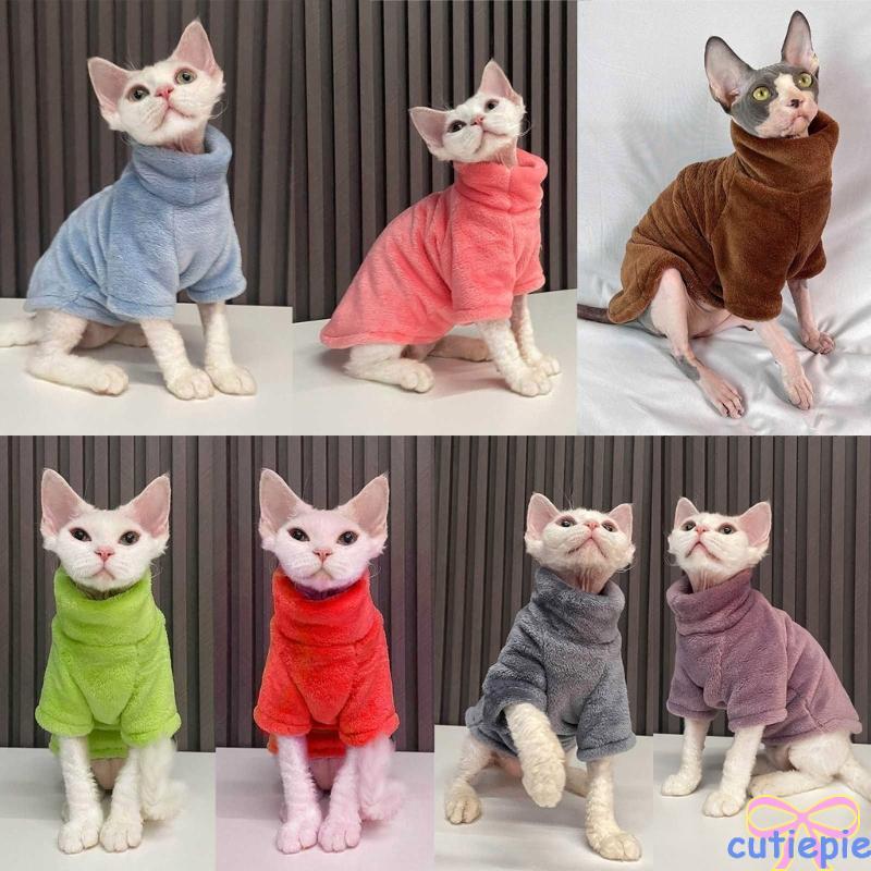 Cutie Hairless Cat Clothes Sphynx Cat Hoodie เสื้อกันหนาวแมวไม่มีขน sphynx Coat Warm