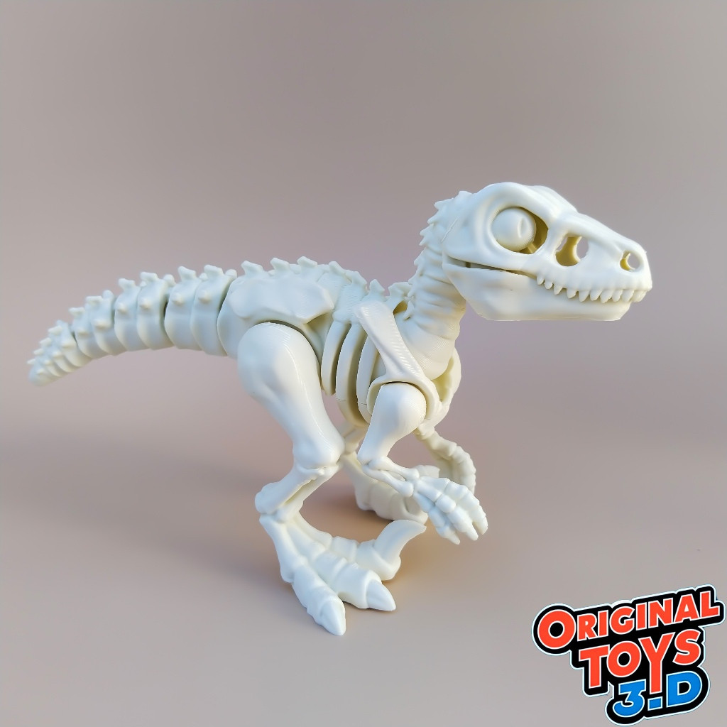 Cuero Original Raptor Velociraptor Skeleton Articulated Jurassic world ของเล่นของเล่น