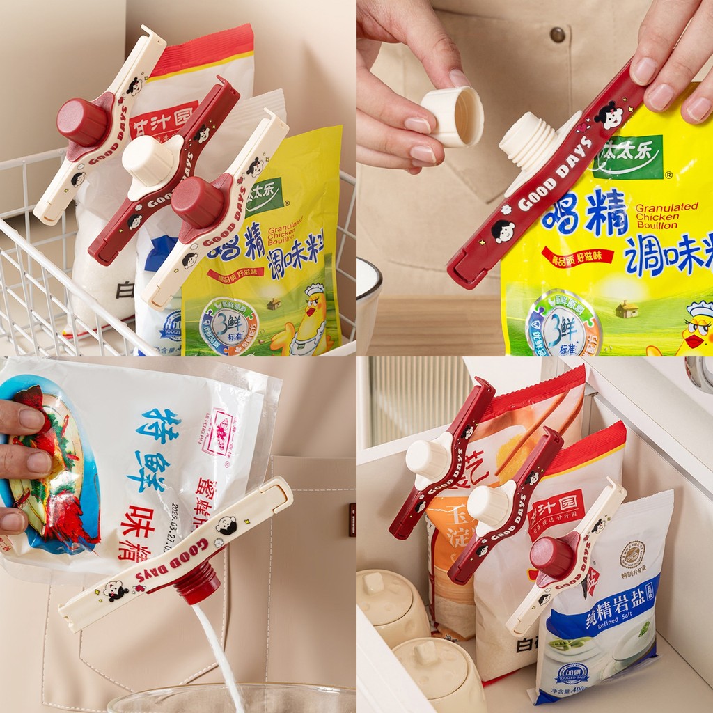 คลิปปิดผนึกปรุงรสความชื้นคลิปขนมขบเคี้ยวอเนกประสงค์ถุงอาหารคลิปปิดผนึกครัว