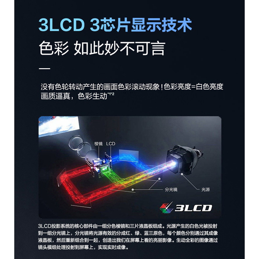 EPSON EPSON CH-TW6250T Home Projector 2022 สไตล์ใหม่ 4K HD Home โฮมเธียเตอร์อัจฉริยะ wifi ไร้สายสามา