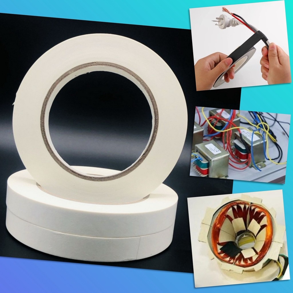 เทป กันไฟ สีขาว เทปผ้า พันสายไฟ กันความร้อน เทปพันสายไฟ ยาว 30 เมตร สายไฟรถยนต์ รุ่นอัพเกรดหนา แรงยึดติดสูงกว่าปกติ