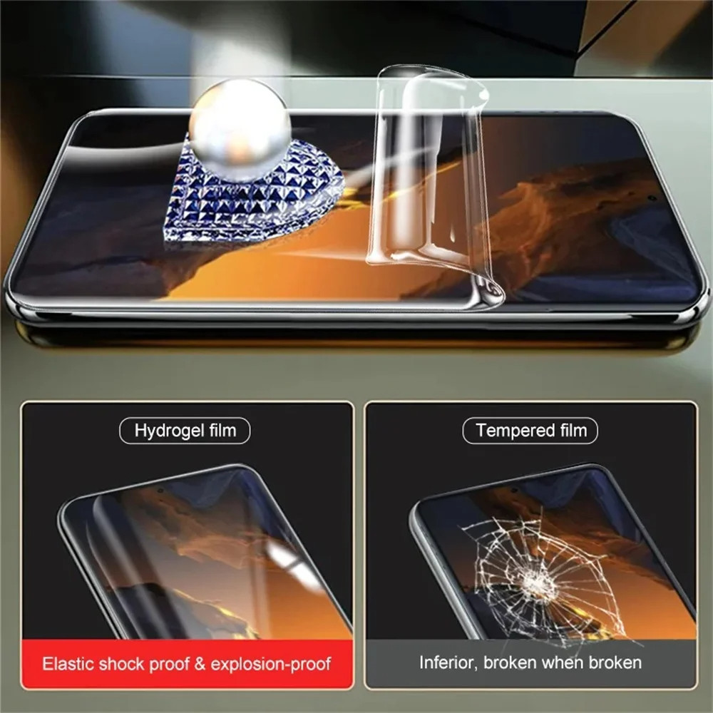 สําหรับ Vivo IQOO Z8 Z7 Z8x Z7x Pro จีนโทรศัพท์ฟิล์มป้องกันขอบเต็มและฟิล์มนุ่มเพื่อป้องกันการล้ม