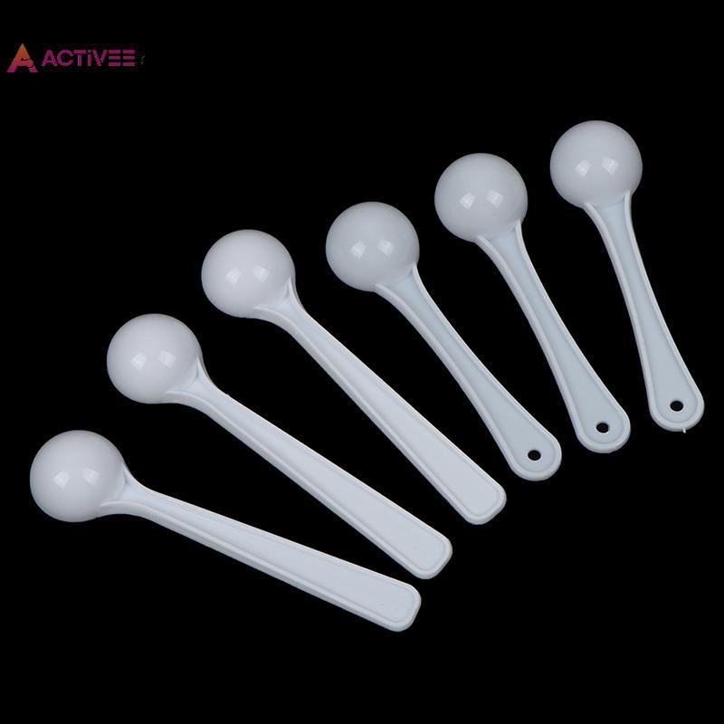 <Activee> 20PCS 1g พลาสติก 1 กรัมตัก/ช้อนสําหรับอาหาร/นม/Medcine ช้อนตวง Nice
