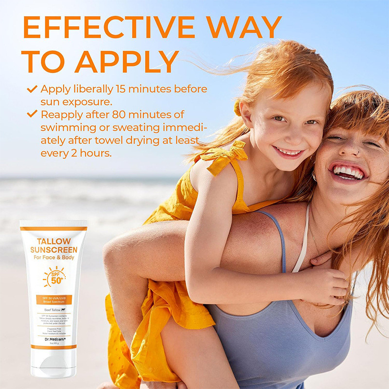 Zinc Oxide Organic Butter Sunscreen Cream SPF50+Moisturizing Anti-Ultraviolet