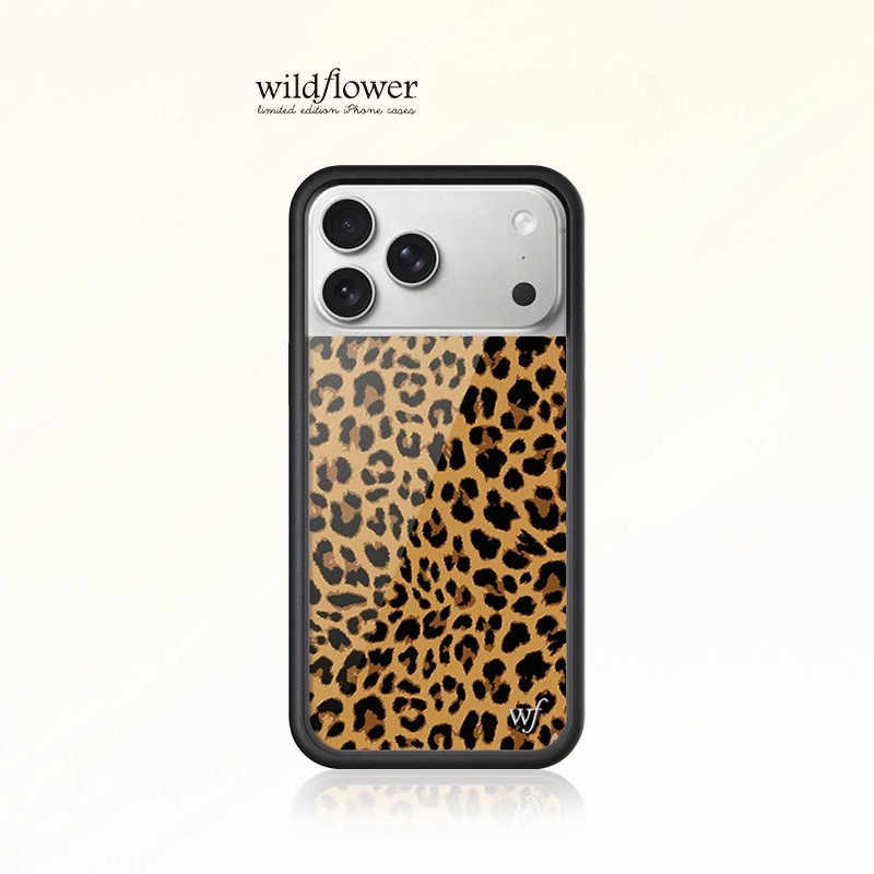 ดอกไม้ป่าสีน้ําตาล Kitty เคสโทรศัพท์สําหรับ iPhone 12 13 14 15 16 PRO MAX 14 15 16 Plus ซิลิโคน Anti-Falling กันกระแทกปกหลัง WF สําหรับ iPhone 17 PRO MAX 17 Air