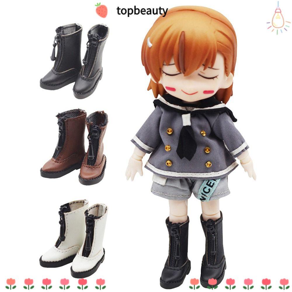 TOPBEAUTY รองเท้าหนัง 5 สี น่ารัก สําหรับ 1/11 OB11 รองเท้าตุ๊กตา