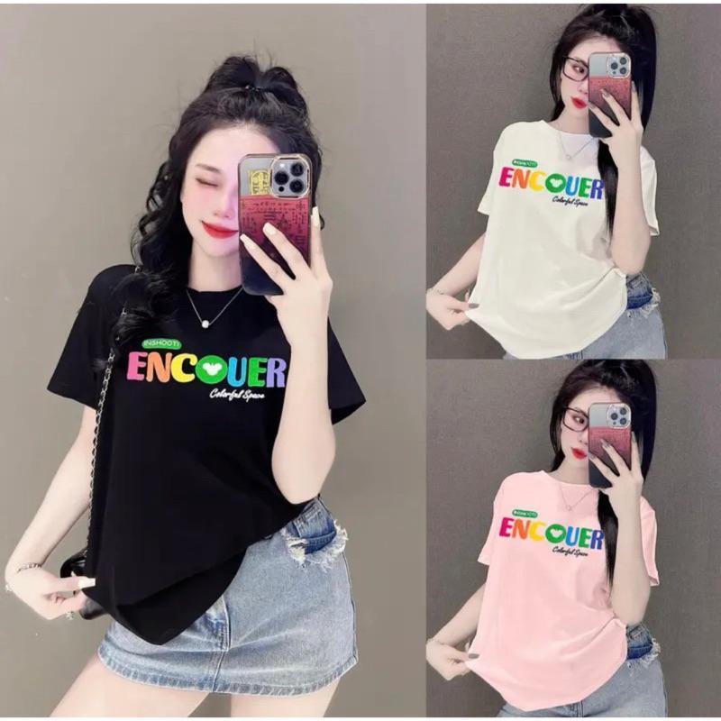 เสื้อยืดสตรีทแฟชั่นสำหรับผู้หญิง เทรนด์อเนกประสงค์และเพรียวบาง