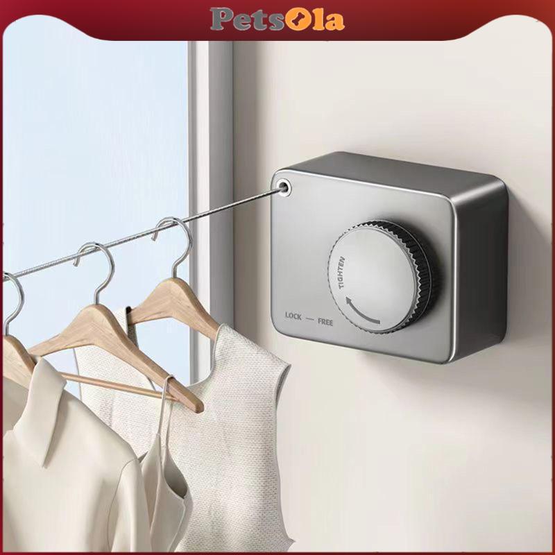 [PETSOLA] ราวตากผ้าแบบพับเก็บได้ในร่มกลางแจ้งสายอบแห้งอเนกประสงค์แบบพับเก็บได้