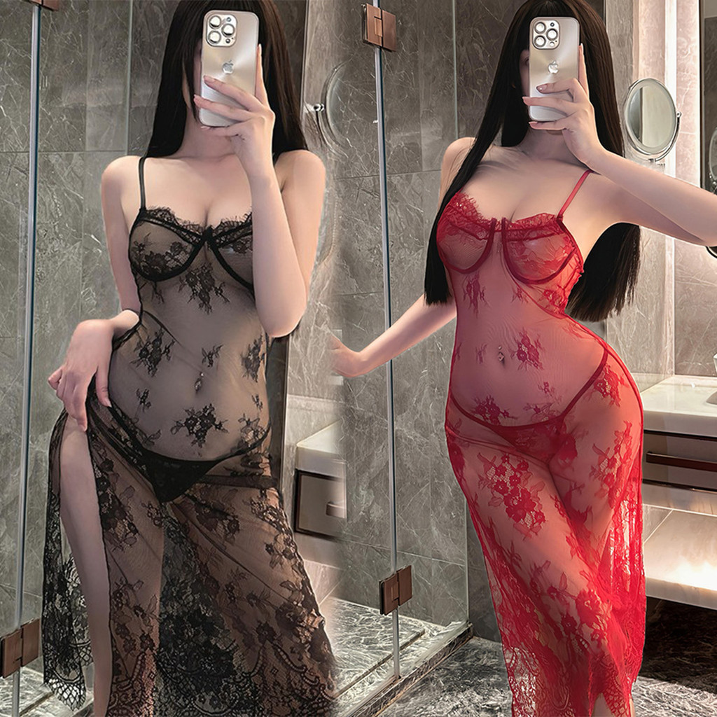 SexyGirls ชุดนอนซีทรู สายเดี่ยว ผ้านิ่ม ใส่สบาย ไม่คัน เซ็กซี่ สายปรับได้ ชุดนอนไม่ได้นอน