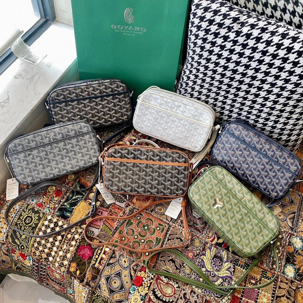 Goyard Goyard กล่องจัดส่งฟรี Messenger กระเป๋าผู้ชายกระเป๋า Messenger กระเป๋าคลัทช์กระเป๋าถือกระเป๋า