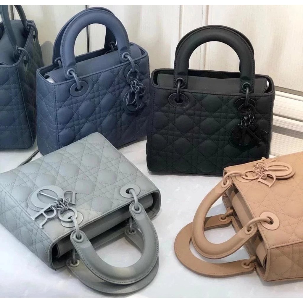 Dior Dior Three-Grid Four-Grid lady กระเป๋าสะพายไหล่เดียวผู้หญิง