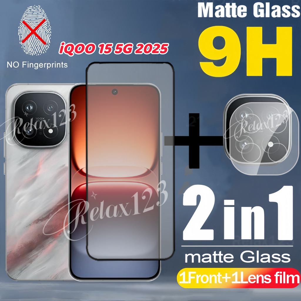 สําหรับ Vivo iQOO 15 5G 2025 2in1 Matte Frosted Glass และเลนส์ฟิล์มสําหรับ VIVO iQOO15 iqoo15 VivoiQ