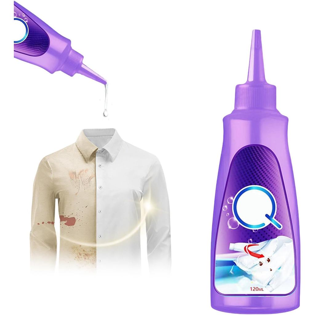 2025 Upgrade Active Enzyme Laundry Stain Remover, White Shirt Clothes Oil Stain Cleaner Remover, Stu