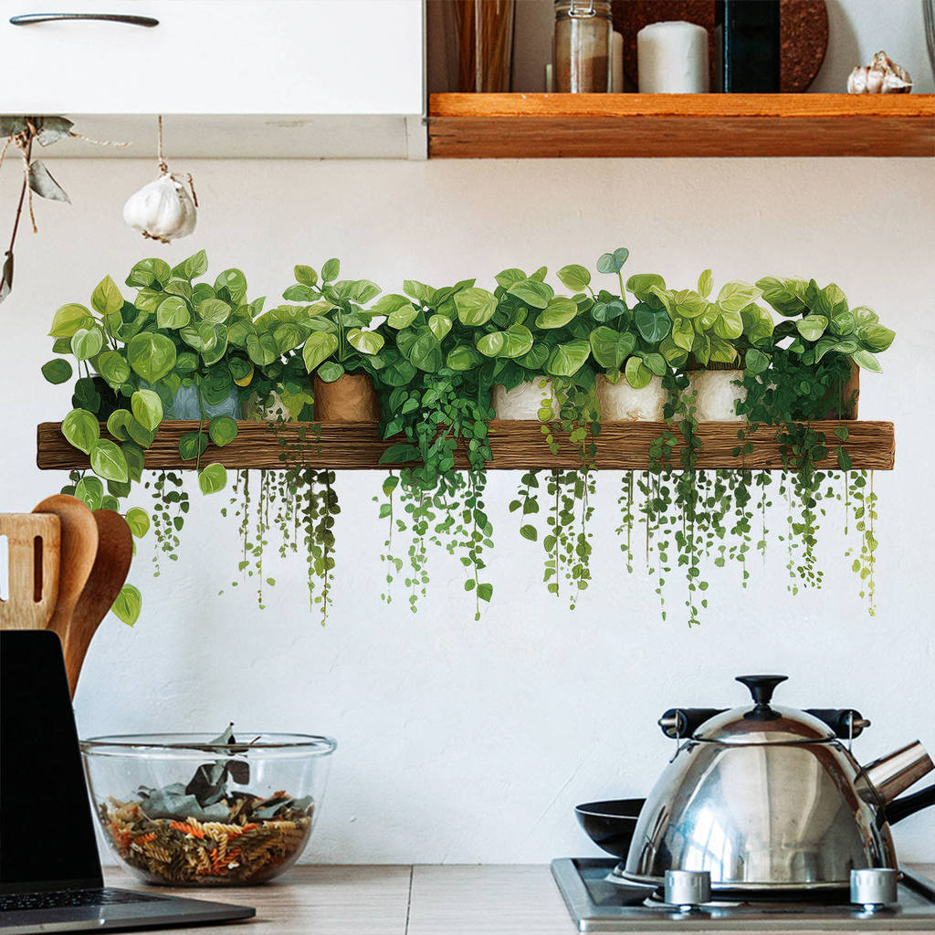 สไตล์พืชสีเขียวสีเขียวDillแขวนสติ๊กเกอร์ติดผนังสีฟ้า-ผนังตกแต่งที่สวยงาม-ห้องนอนห้องนั่งเล่นผนังBeautificationตกแต่งสติ๊กเกอร์ติดผนัง - รูปที่ 2