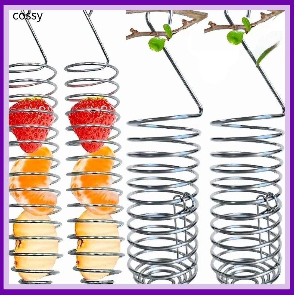COSSY นกแก้ว Forager Feeder, ผู้ถือสแตนเลสนกแขวน Feeder, การออกแบบเกลียวทนทานก่อสร้างแขวนตะกร้าผักผลไม้ Feeder กรงอุปกรณ์เสริม