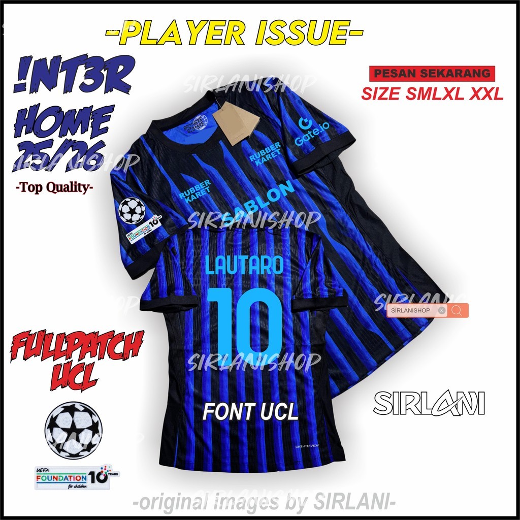 ใหม่ PLAYERSUE ELRINNT3R HOME 2025 2026 JERSEY ใหม่ 1NT33R HOME 25 26 Pi