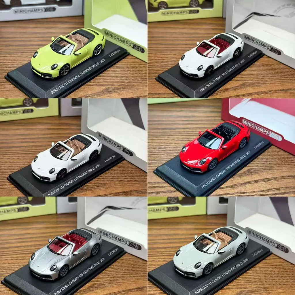 Minichamps 1/64 Porsche 911 992.2 CARRERA GTS Alloy รถเหล็กโมเดลของเล่นของขวัญวันเกิด