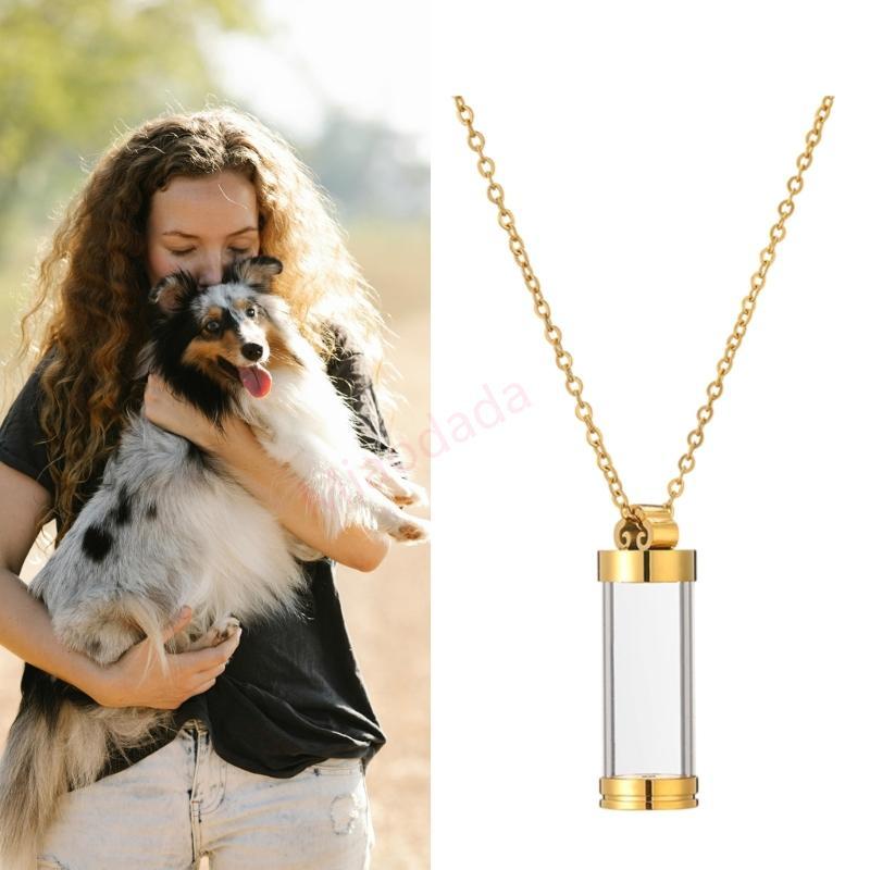 MDD สร้อยคอแบบปรับได้ Memorial Locket เครื่องประดับสําหรับเจ้าของสัตว์เลี้ยง Keepsake