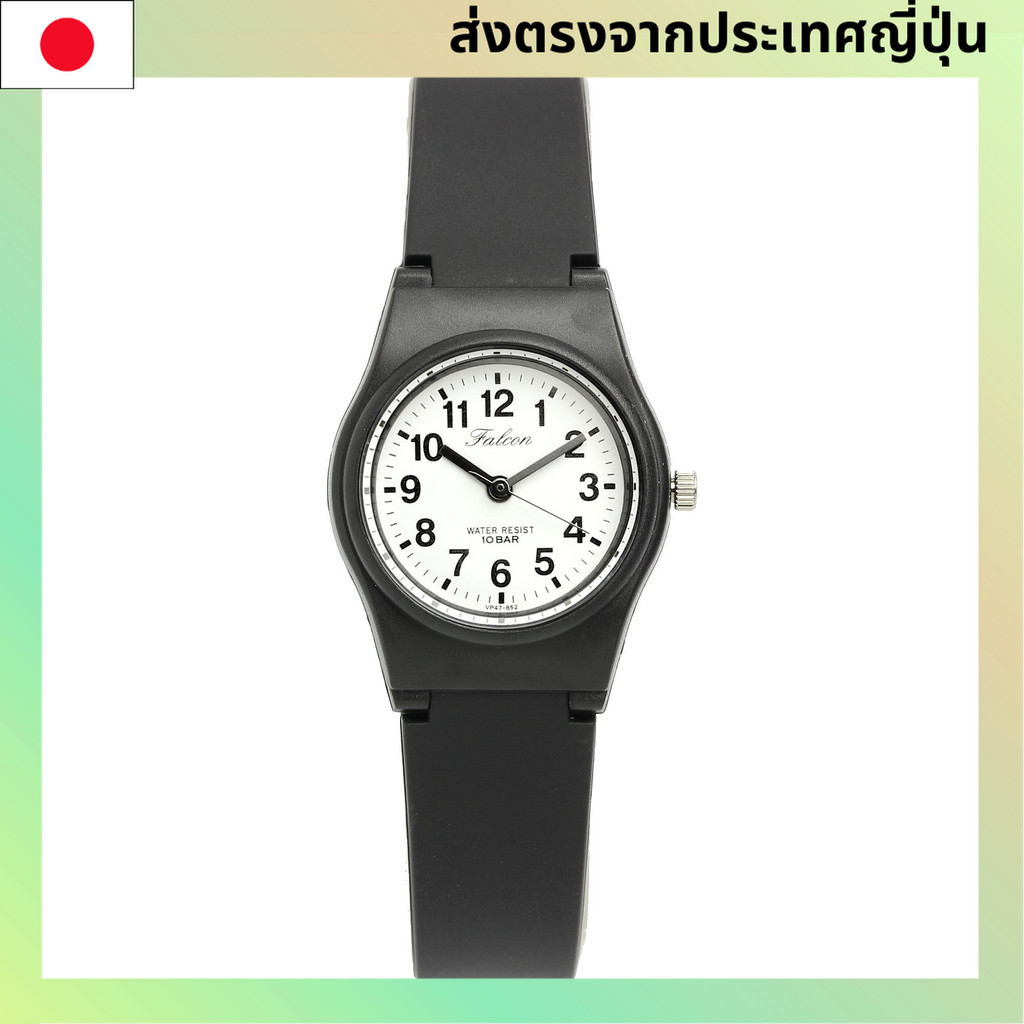 Citizen Q&Q Falcon VP47-852 นาฬิกาข้อมือผู้หญิง เรซิน กันน้ำ 100 เมตร สีขาว