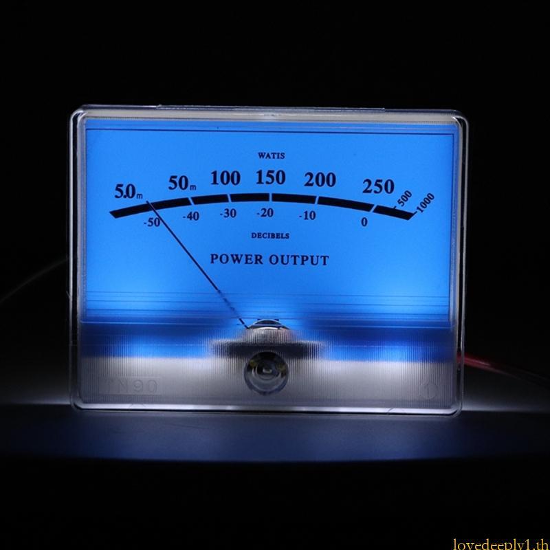 Love VU Meter dB Meter Power Meter Warm Adjustable Blue Backlight 12V-16V