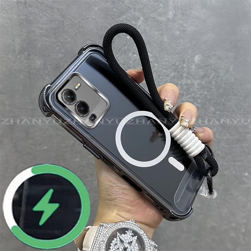 เหมาะสําหรับเคสโทรศัพท์ Vivo V25E V25 PRO ใหม่อุปกรณ์เสริมการชาร์จแม่เหล็กเคสป้องกัน 2025 เชือกเส้นเ