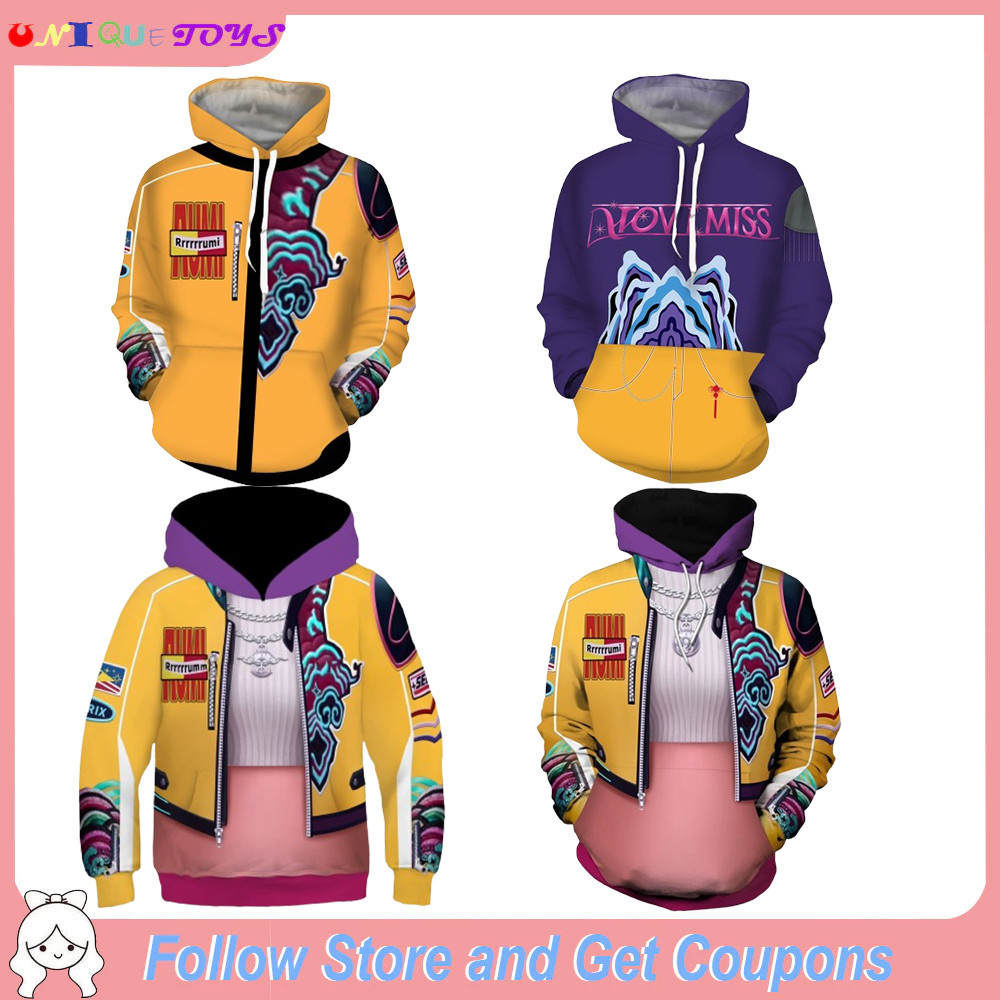 เสื้อฮูดี้พร้อมโค้ทคลุมไหล่ KPop Demon Hunter สำหรับคอสเพลย์และเครื่องแต่งกายฮาโลวีน