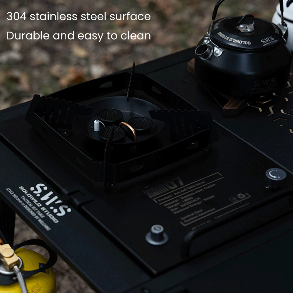 ​​WELLHIKE SWS เตาแก๊ส IGT 1Unit กำลังไฟ 7500W เตาแคมป์ปิ้ง 3 หัวไฟ ระบบกันลม ติดตั้งในโต๊ะ IGT ได้​ โต๊ะแคมป์ โต๊ะแคมป์ปิ้ง IGT Table thumbnail 5