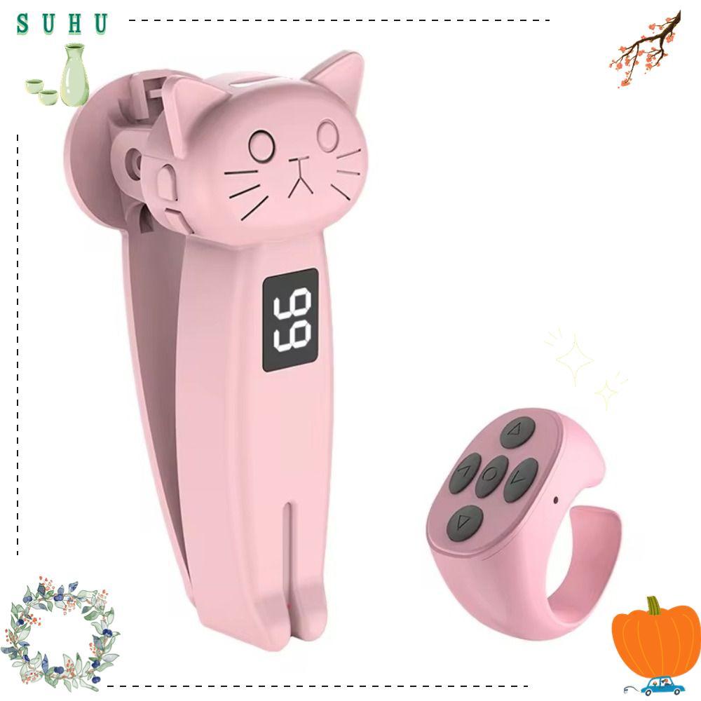 SUHU Electric Auto Page Turner, Mini ABS Finger Clicking อุปกรณ์, Quick Click Mute Bluetooth-Compati