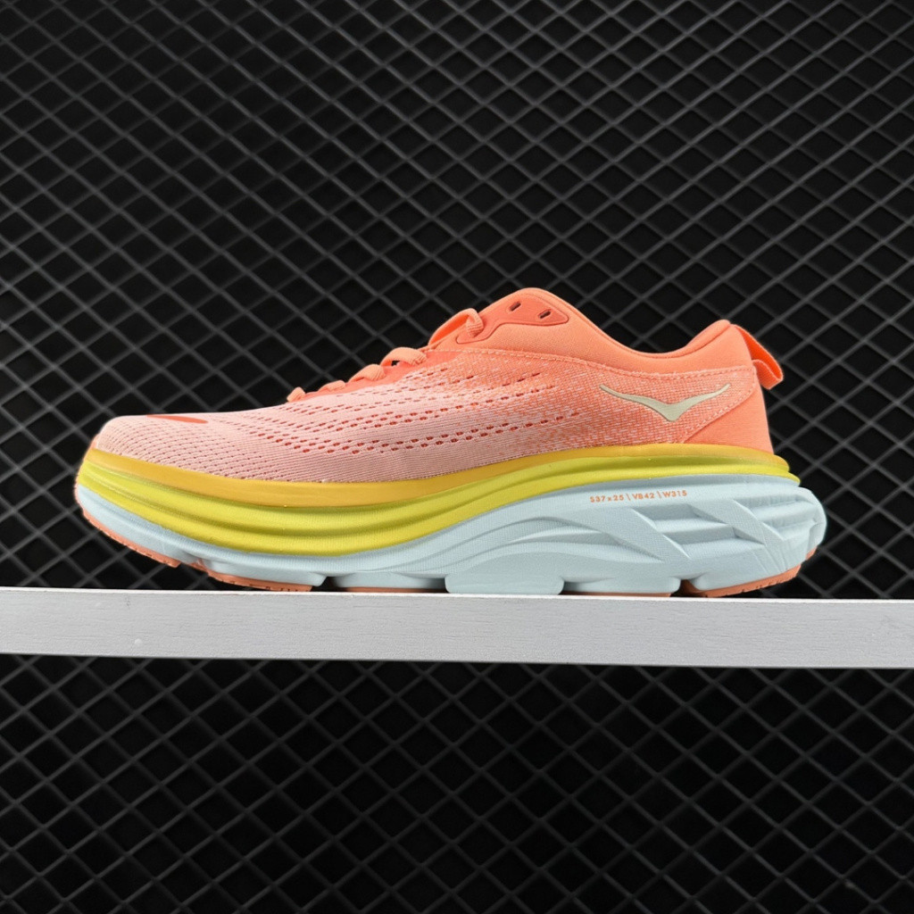 H-0-KA Bondi 8 รองเท้าวิ่งสำหรับผู้ชายและผู้หญิง พื้นหนาเบาพิเศษ กันกระแทกดีเยี่ยม