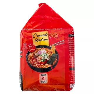 มาม่าบะหมี่กึ่งสำเร็จรูปออเรียลทัลคิตเซ่นรสฮอตแอนด์สไปซี่ 85ก แพค 4 Mama Oriental Hot&Spicy 85g X4 [8850987131158 ]