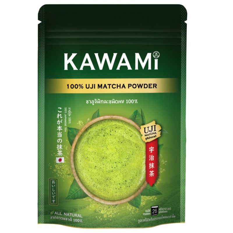 คาวามิชาอูจิมัทฉะชนิดผง 100กรัม Kawami Uji Matcha Powder 100g. [หมายเลขบาร์โค้ด 8859479404602]