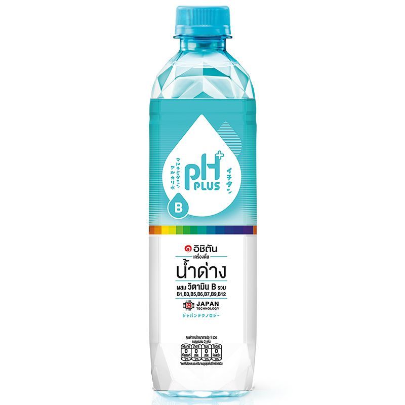 พีเอชพลัสน้ำผสมวิตามินบีรวม 550มล. PH Plus Water with Vitamin B Drink 550ml. [หมายเลขบาร์โค้ด 8858891306402 ]