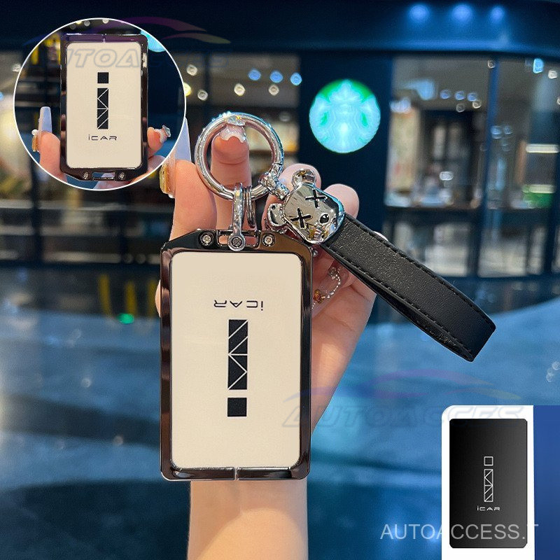 สังกะสีอัลลอยด์รถ Remote Key สําหรับ iCar 03 JAECOO 6 EV icar03 Series Key Case JAECOO 6 EV การ์ดป้อ