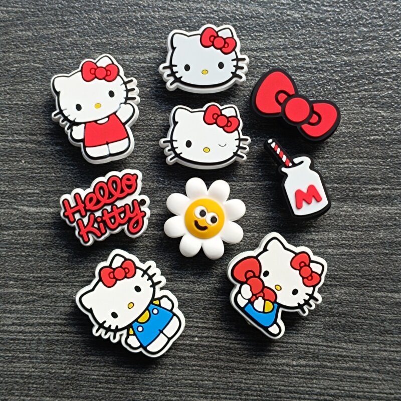 croc jibz jibbitz Crocs Crocs Zhibixing Accessories Hole Shoes Flower Cartoon Cute KT Cat Shoe Buckl