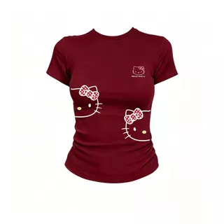 ลดครึ่งราคา! สินค้าขายดีใหม่ล่าสุด: เสื้อยืดลายโบว์สีแดงและดาว สไตล์สตรีท สวมใส่ได้ทุกวัน เนื้อผ้าสบายและระบายอากาศได้ดี