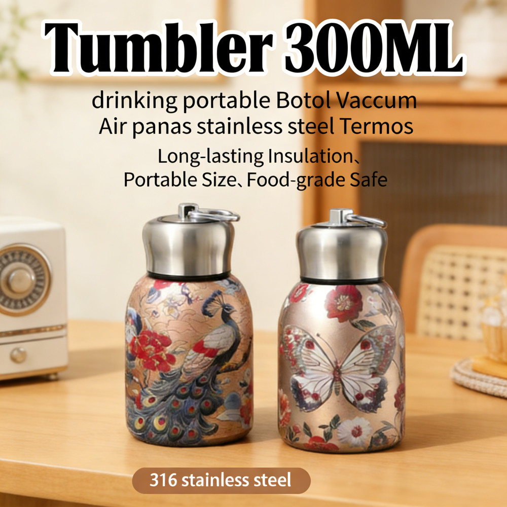 Mini Bird Butterfly Design Hot Mug Cold Thumbler Steel Mug