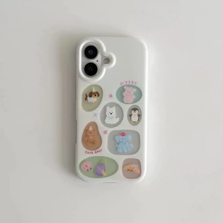 แท็กสัตว์ขนาดเล็ก IPhone17PROMAX เคสโทรศัพท์ 16/15/14/13promax ฝาครอบป้องกันซิลิโคน