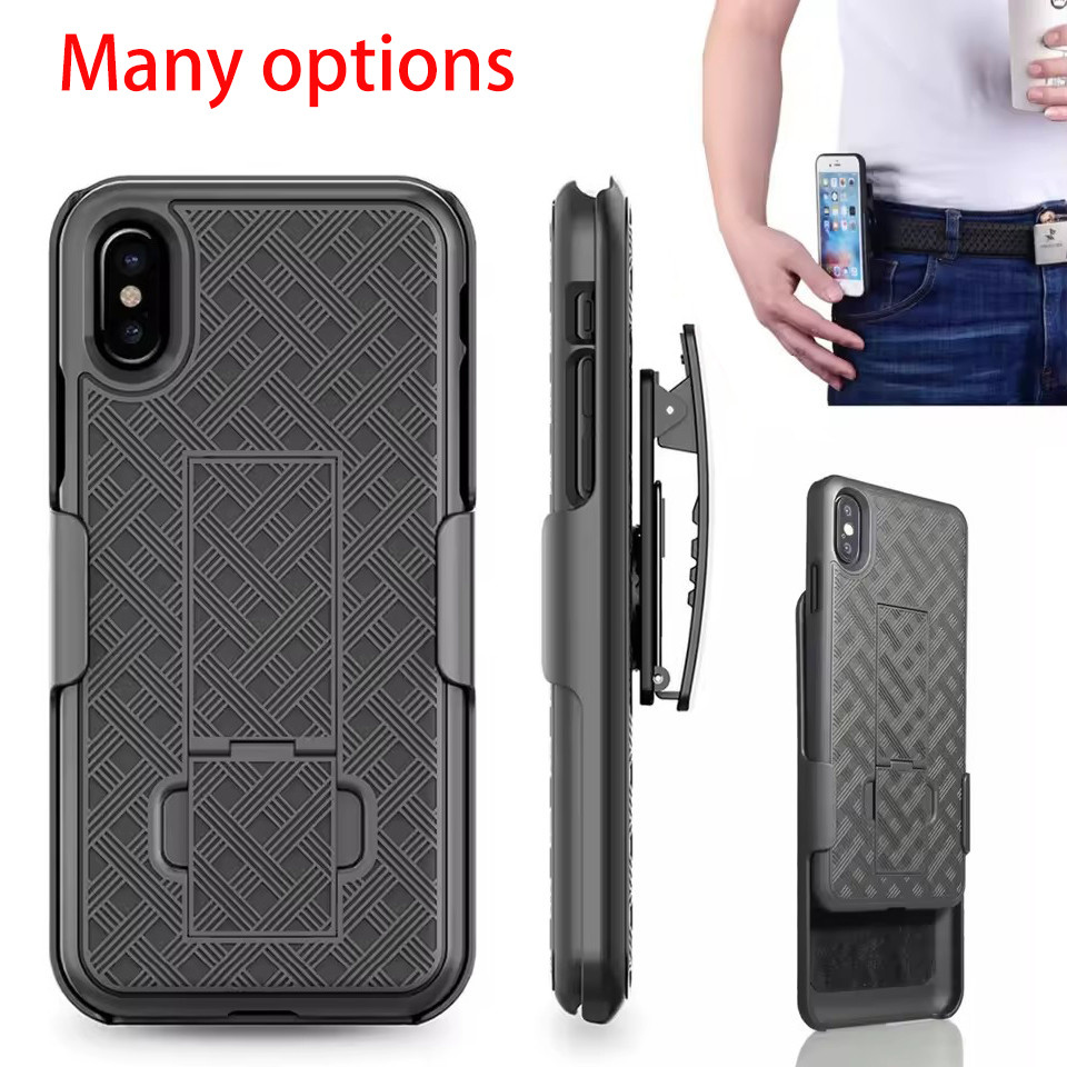 2 IN 1 Heavy Duty เกราะกันกระแทกเข็มขัดคลิปกลับสําหรับ IPhone 16 14 13 12 11 15 Pro MAX 12 13 MINI XS MAX XR X XS 7 8 PLUS ฝาครอบโทรศัพท์