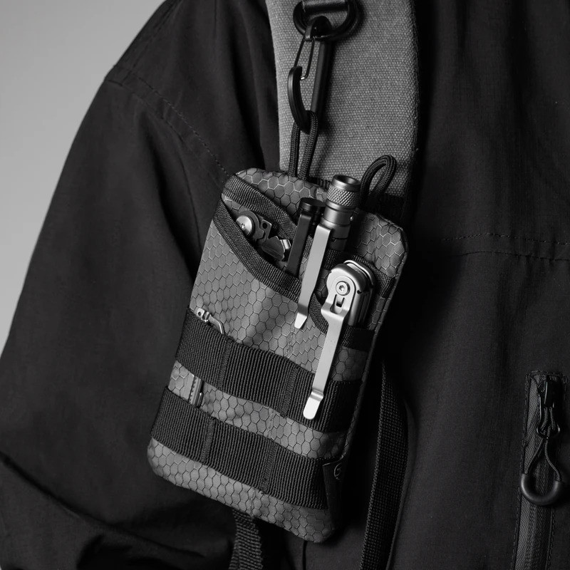 Lightweight EDC Mini Tool Pouch Oxford Small Tool Storage EDC Pouch Foldable Wear Resistant Organize