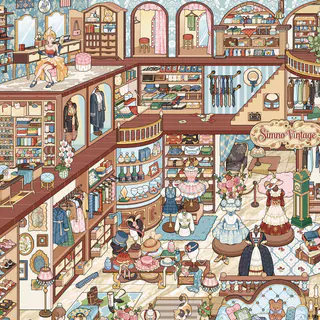 10 ชิ้น [Candy House Series] กล่องชุดสติกเกอร์ภูมิทัศน์ขนาดใหญ่พิเศษร้านเสื้อผ้าเครื่องประดับรองเท้ากร Scrapbooking