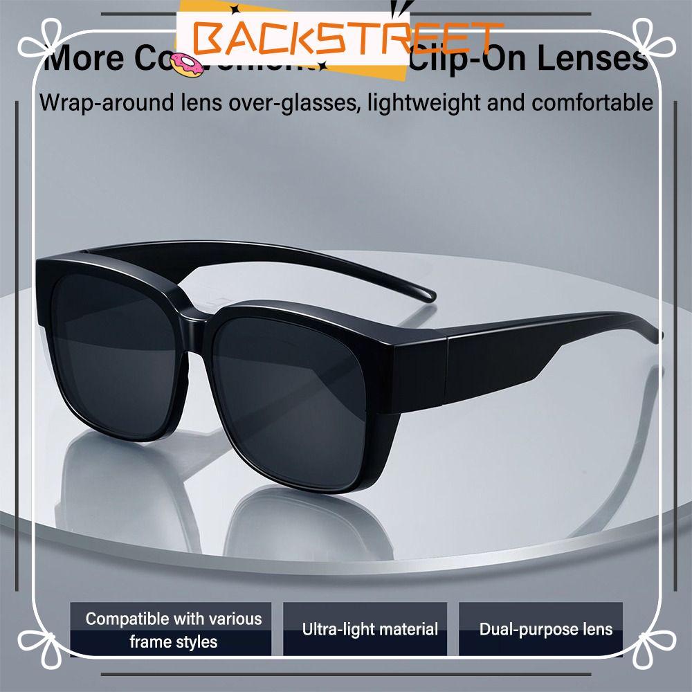 BACKSTAGEREAT Polarized Women Men for Driving Riding Sun Glasses Square Shades