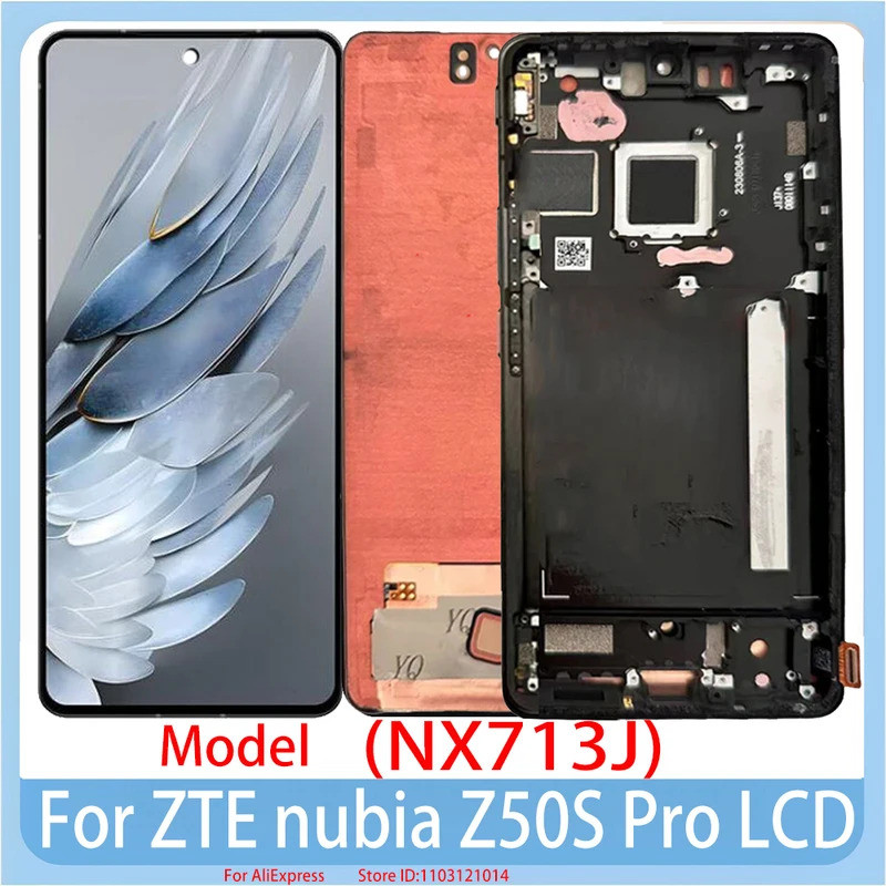 AMOLED สําหรับ ZTE Nubia Z50S Pro LCD NX713J จอแสดงผลแผงสัมผัสสําหรับ ZTE Nubia Z50S Pro จอแสดงผล LC