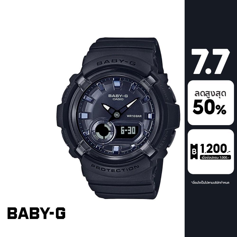 CASIO นาฬิกาข้อมือผู้หญิง BABY-G รุ่น BGA-280-1ADR วัสดุเรซิ่น สีดำ