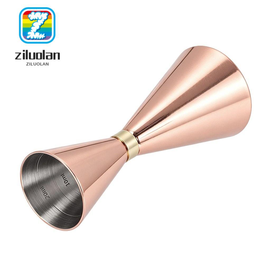 ZILUOLAN วัด Jigger การวัดสแตนเลสภายใน Double Cocktail Jigger, Elegant Bartending Jigger Bar