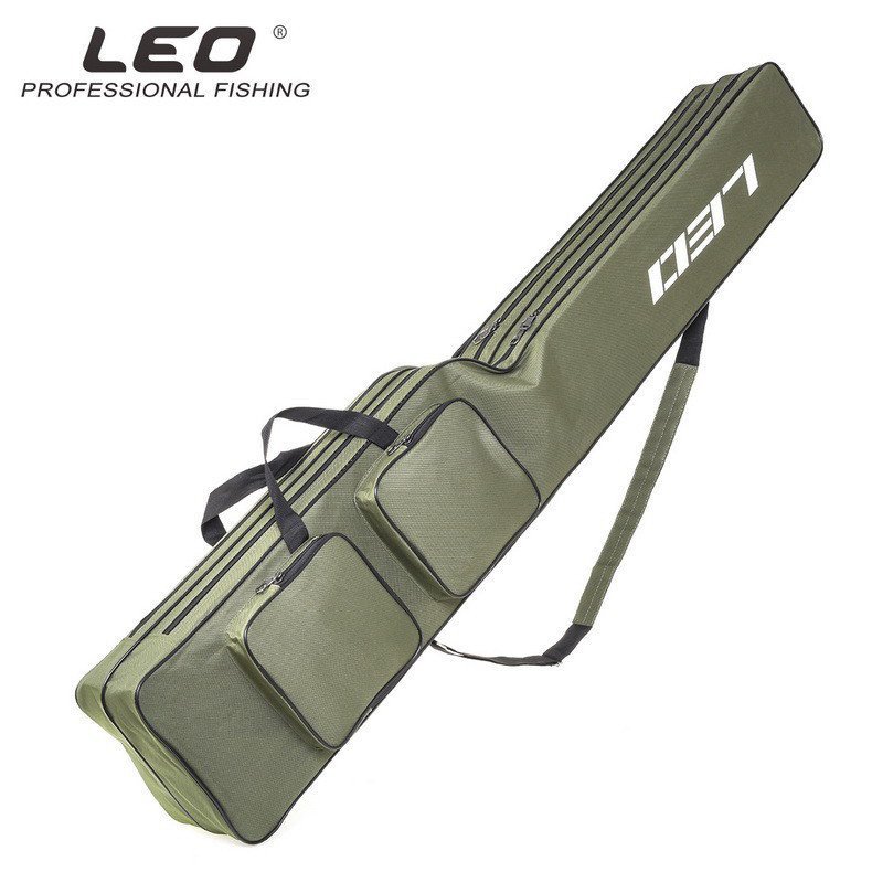 1.3 Double-Layer Sea Rod Bag Big Belly Fishing Gear Bag Fishing Rod Rock Rod Bag ฟรี Dismantling Whe