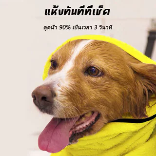 70*140cm ผ้าขนหนูสัตว์เลี้ยง เช็ดขนสุนัข ผ้าไมโครไฟเบอร์ผ้าเช็ดตัวสุนัข ผ้าเช็ดตัวแมวใช้ได้ปีนึง